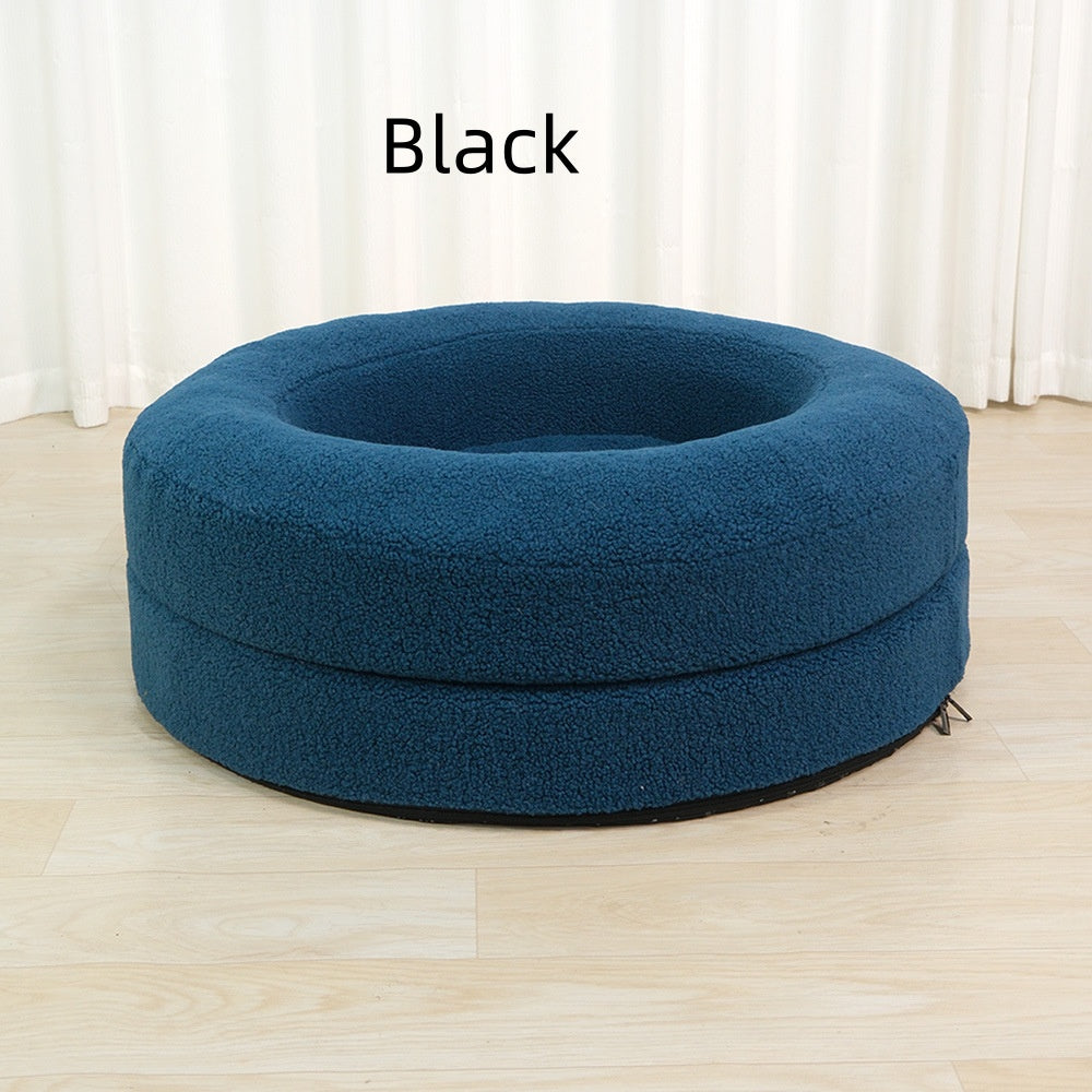 Solid Color Leisure Pet Round Bed Nest
