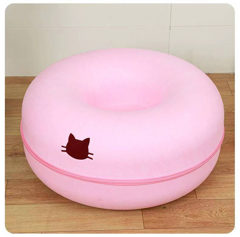 Comfortable Round Pet Bed Tunnel Cozy Resting Space