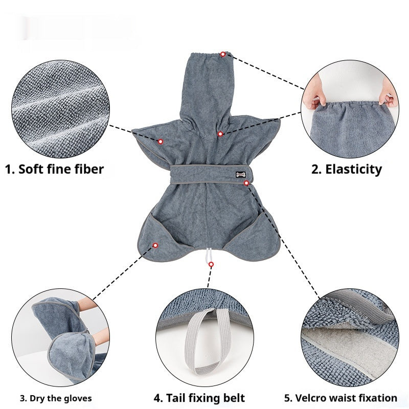 Pet Cotton Water Absorbent Quick Dry Bath Towel