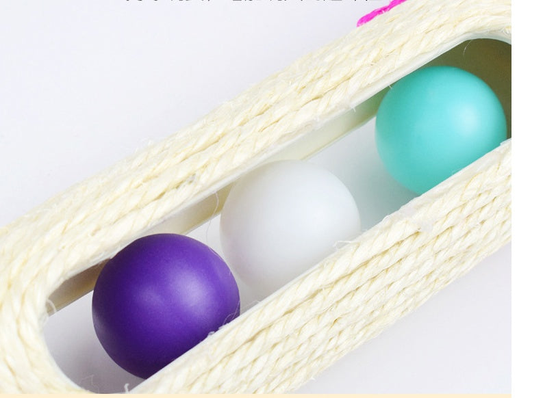 Long Sisal Drum Interactive Pet Toy Three Piece