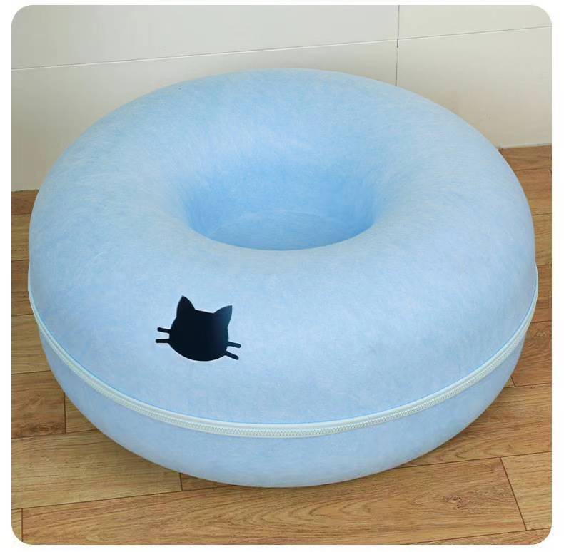 Comfortable Round Pet Bed Tunnel Cozy Resting Space