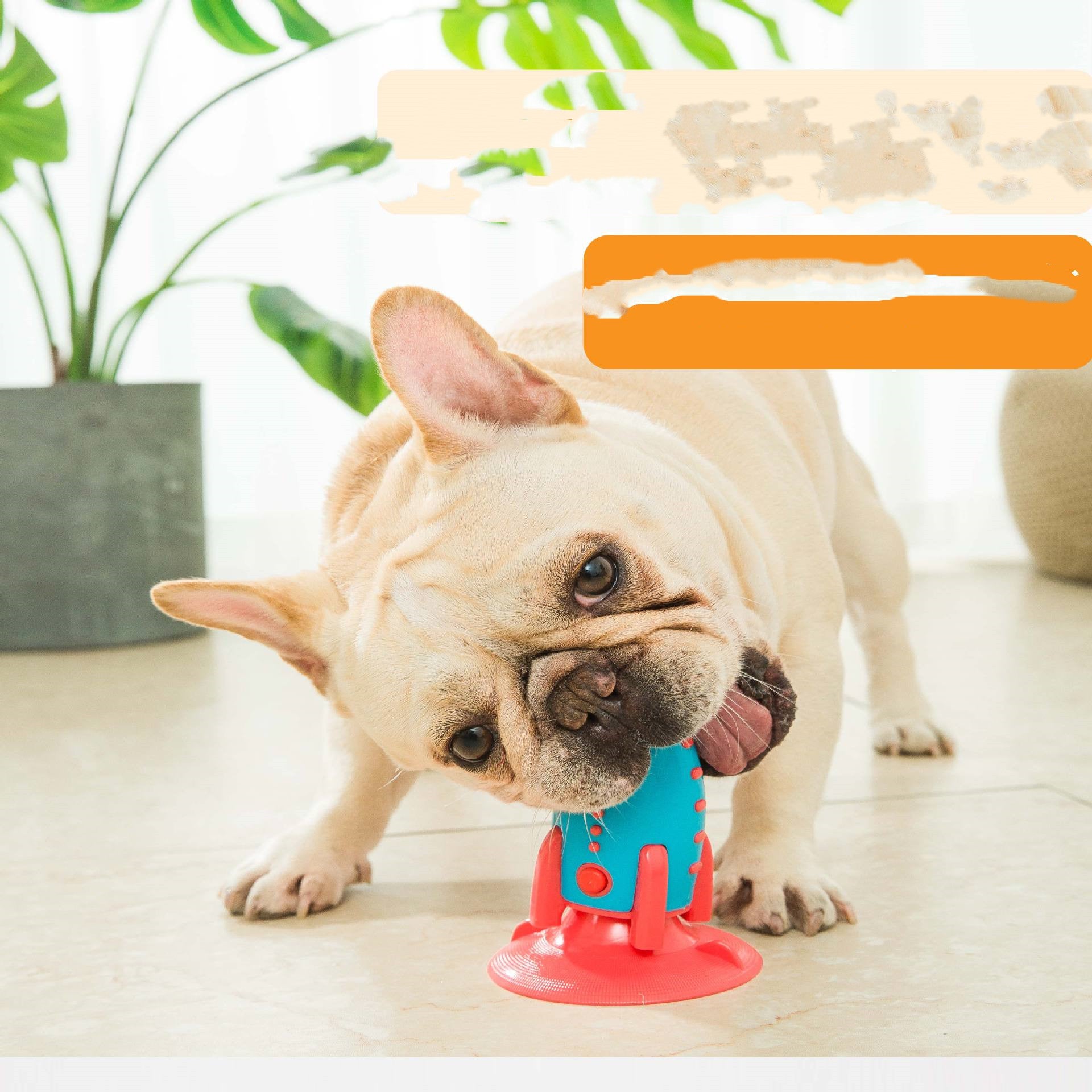 Rocket Shape Pet Food Dispensing Chew Toy Bite Resistant