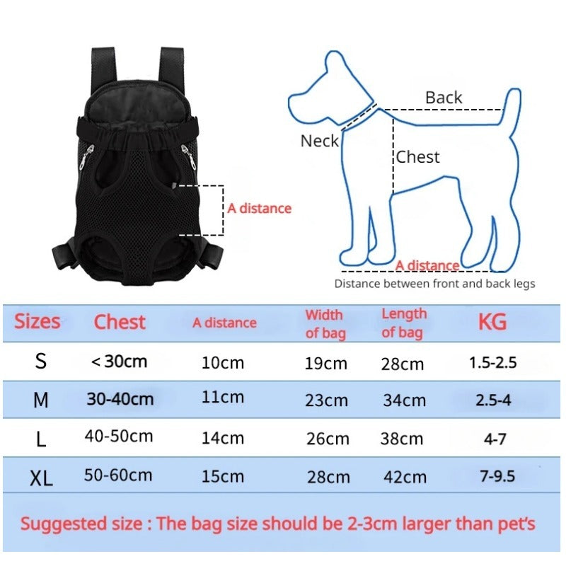 Breathable Pet Backpack Carrier Adjustable Travel Hiking Bag