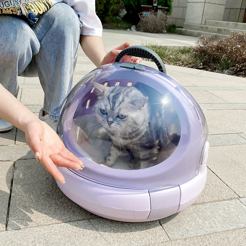 Pet Space Capsule Carrier Panoramic View Cushion Travel Bag