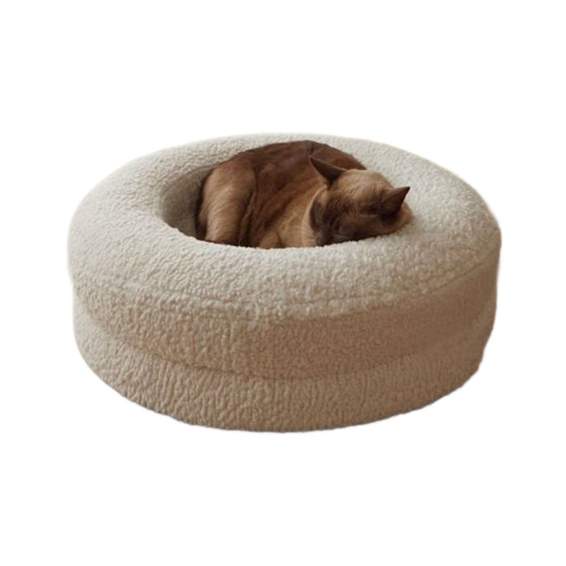 Solid Color Leisure Pet Round Bed Nest
