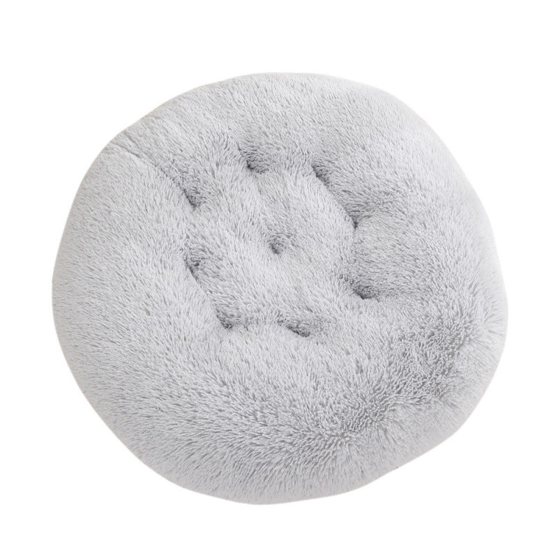 Round Plush Warm Pet Sleep Mat Bed House