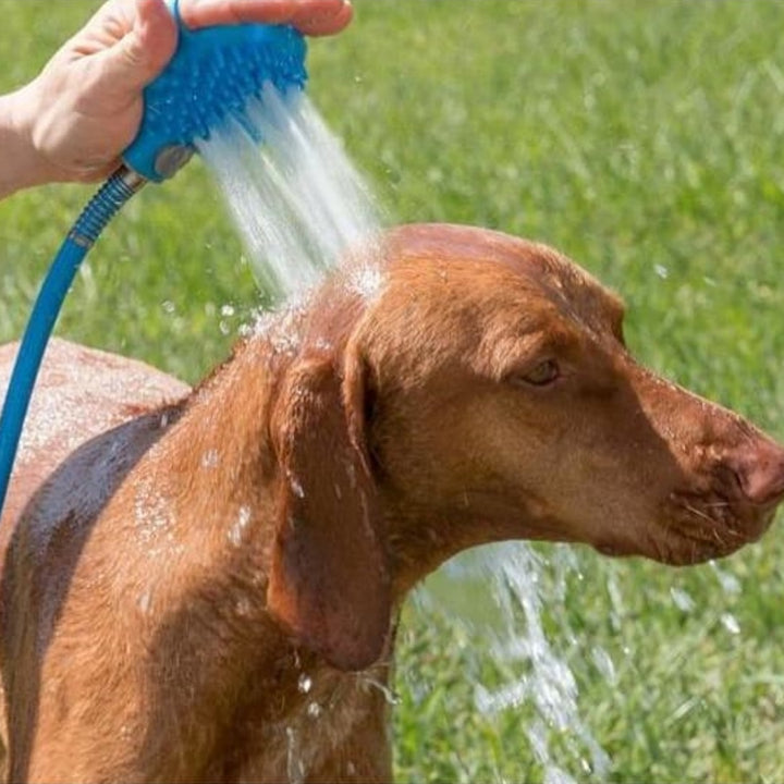 Pet Bath Silicone Nozzle Handheld Massage Shower Gloves