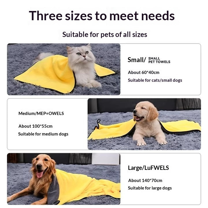 Pet Super Absorbent Quick Dry Bath Towel Extra Large