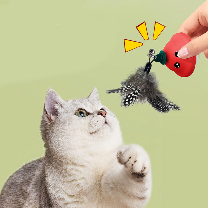 Suction Cup Retractable Pet Wand Teaser Toy For Indoor Play