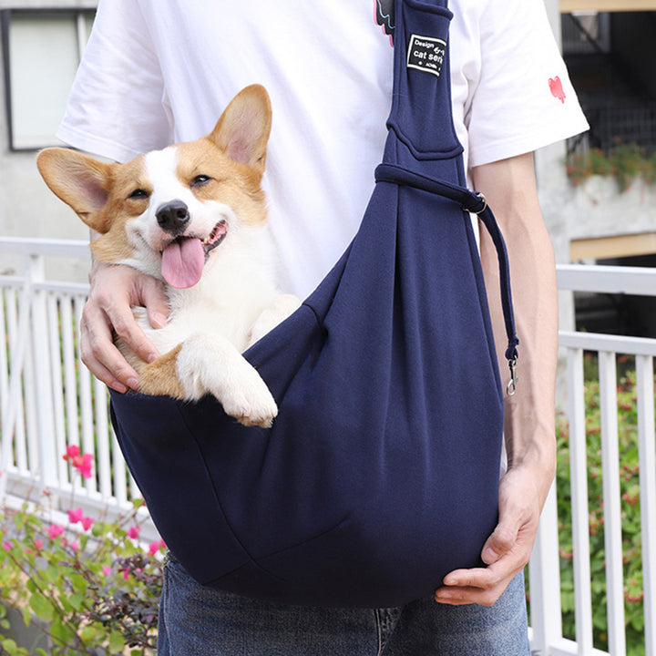 Cotton Pet Shoulder Carrier Crossbody Travel Tote Bag
