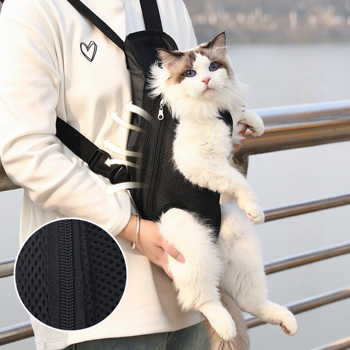 Breathable Pet Backpack Carrier Adjustable Travel Hiking Bag