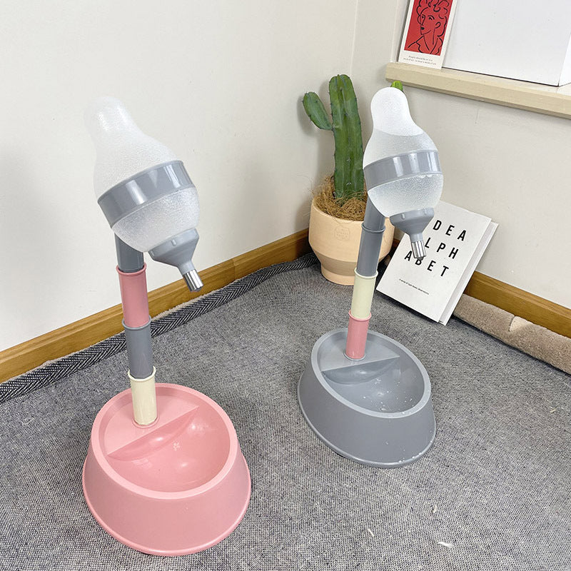 Automatic Pet Water Dispenser Adjustable Height Feeding Fountain