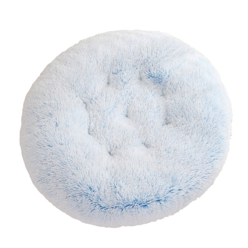 Round Plush Warm Pet Sleep Mat Bed House