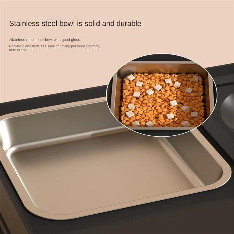 Adjustable Stainless Double Bowl Pet Elevated Feeder Stand