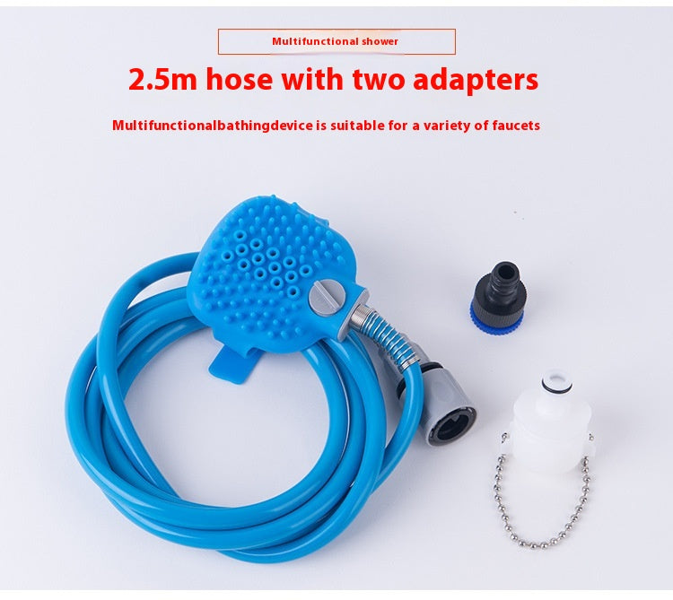 Pet Bath Silicone Nozzle Handheld Massage Shower Gloves