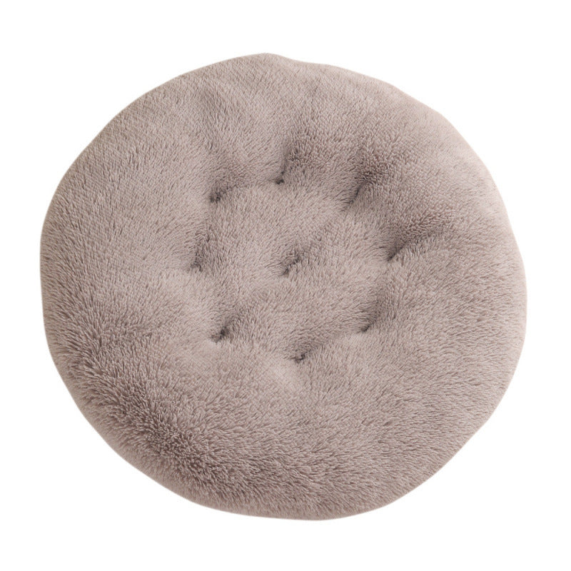 Round Plush Warm Pet Sleep Mat Bed House