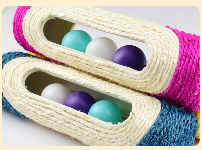 Long Sisal Drum Interactive Pet Toy Three Piece