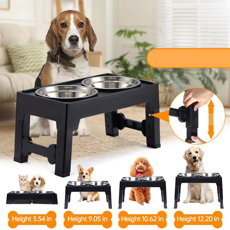 Elevated Pet Feeding Bowl Neck Protection Anti Tipping Design