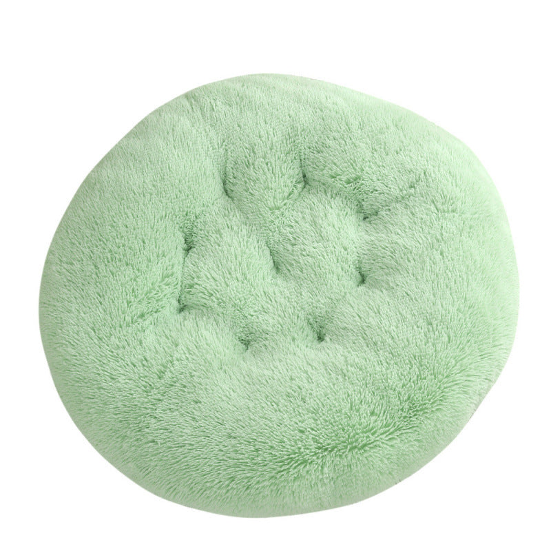 Round Plush Warm Pet Sleep Mat Bed House