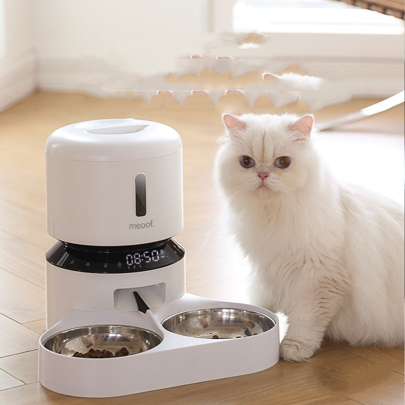 Capsule Automatic Feeding Double Bowl Pet Feeder System
