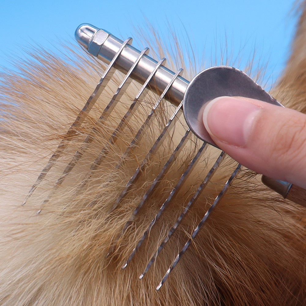 Pet Grooming Brush Detangling Knot And Fur Removal Tool