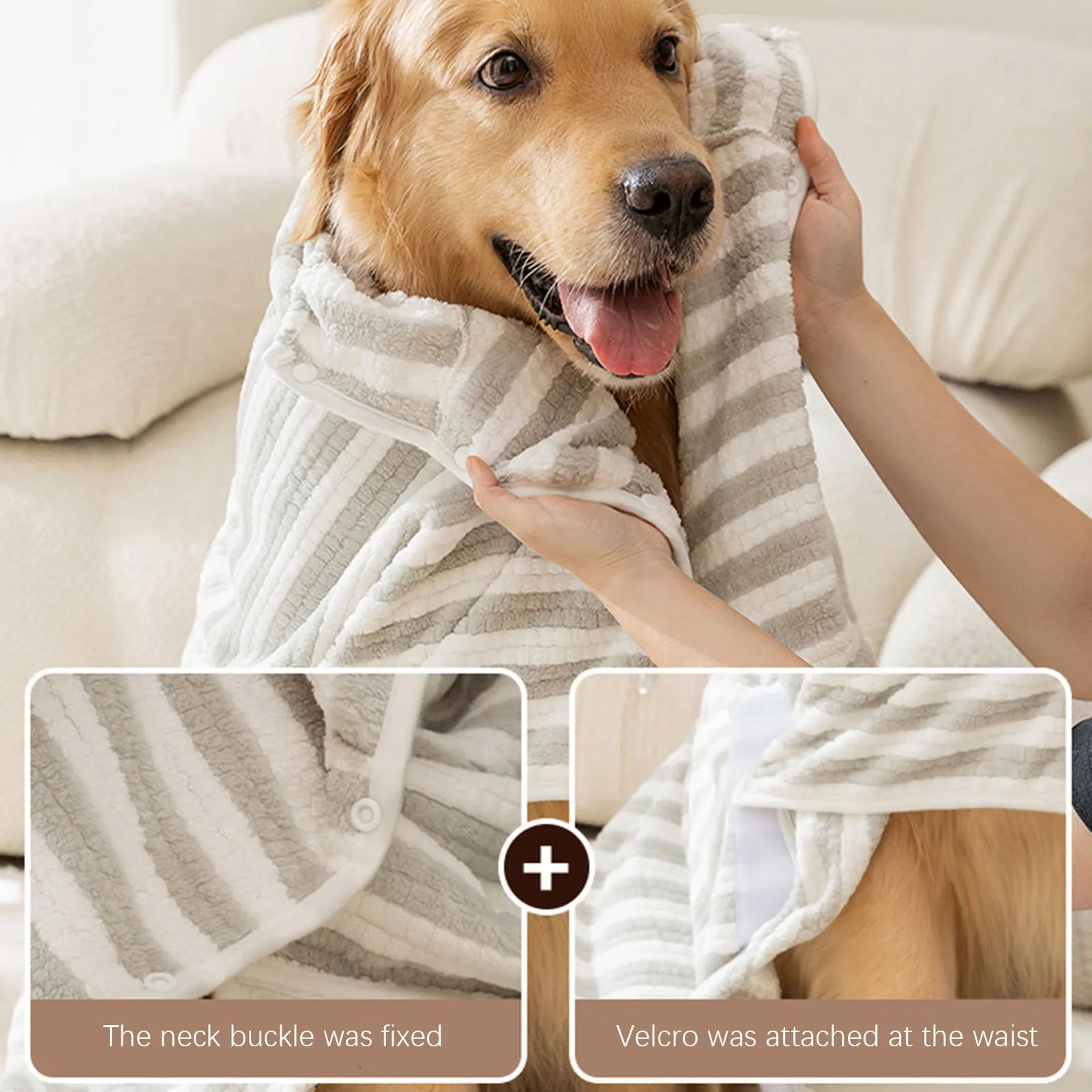 Ultra Absorbent Quick Dry Bathrobe Towel Pet Bath Supplies