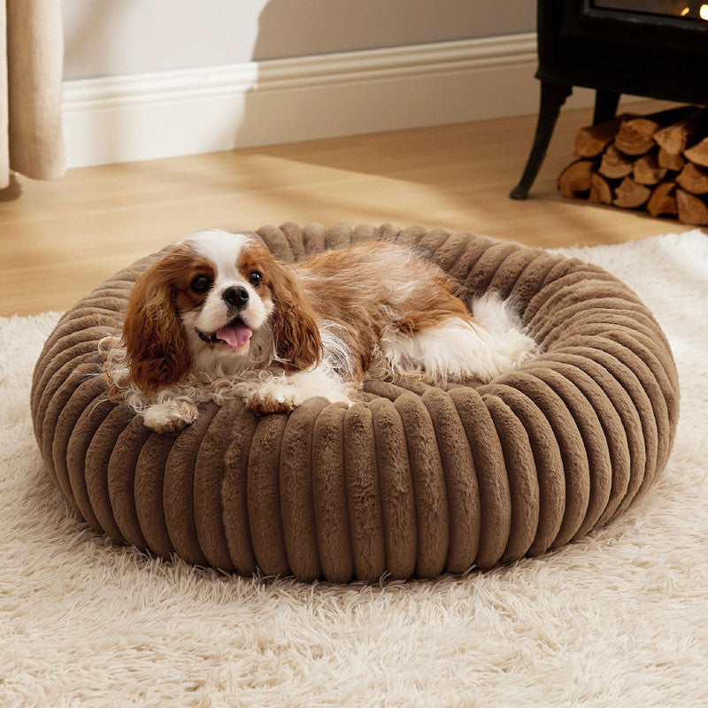 High Grammage Plush Pet Bed Round Warm Cushion Mat