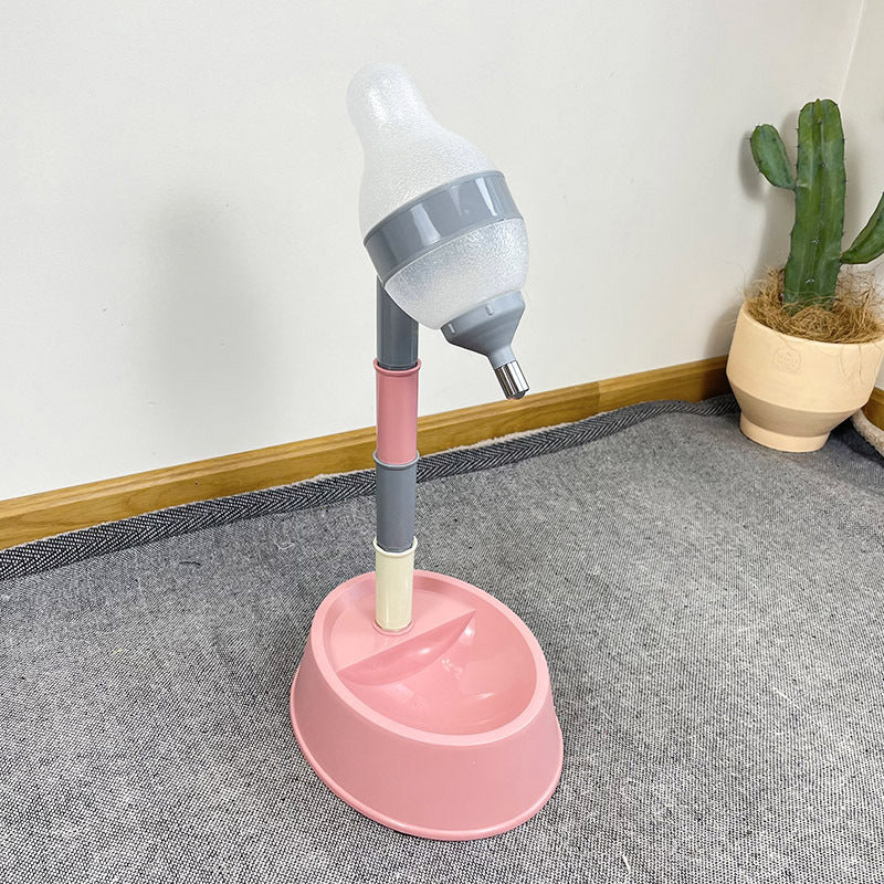 Automatic Pet Water Dispenser Adjustable Height Feeding Fountain