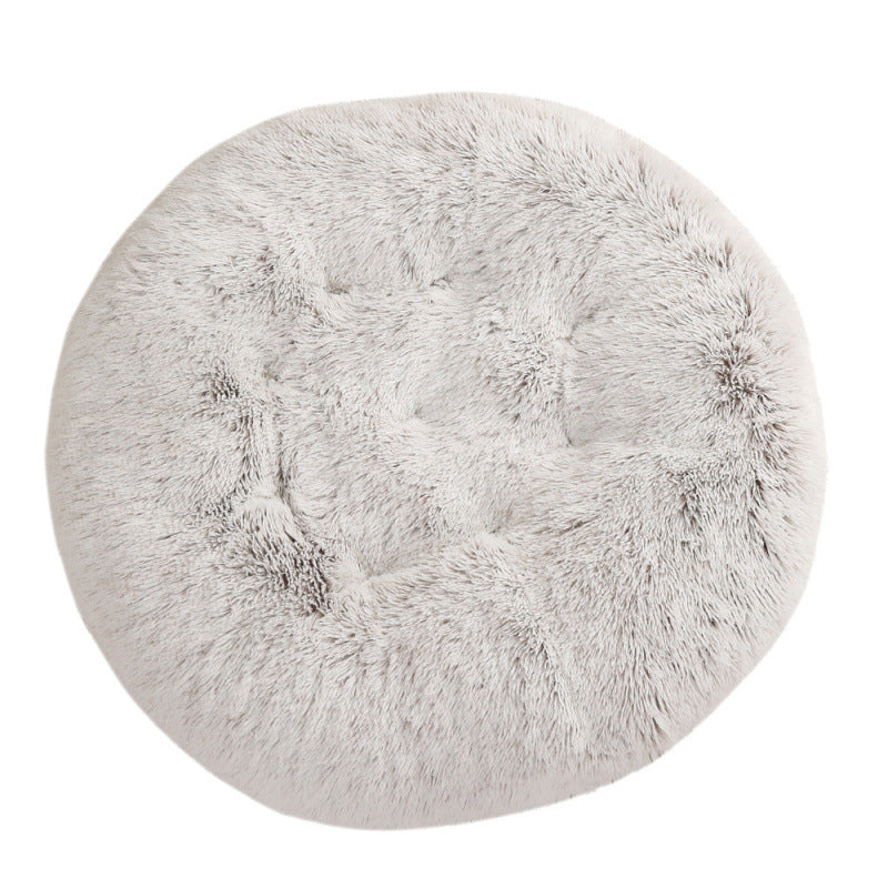 Round Plush Warm Pet Sleep Mat Bed House