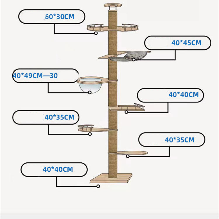 Climbing Column Interactive Pet Frame Toy