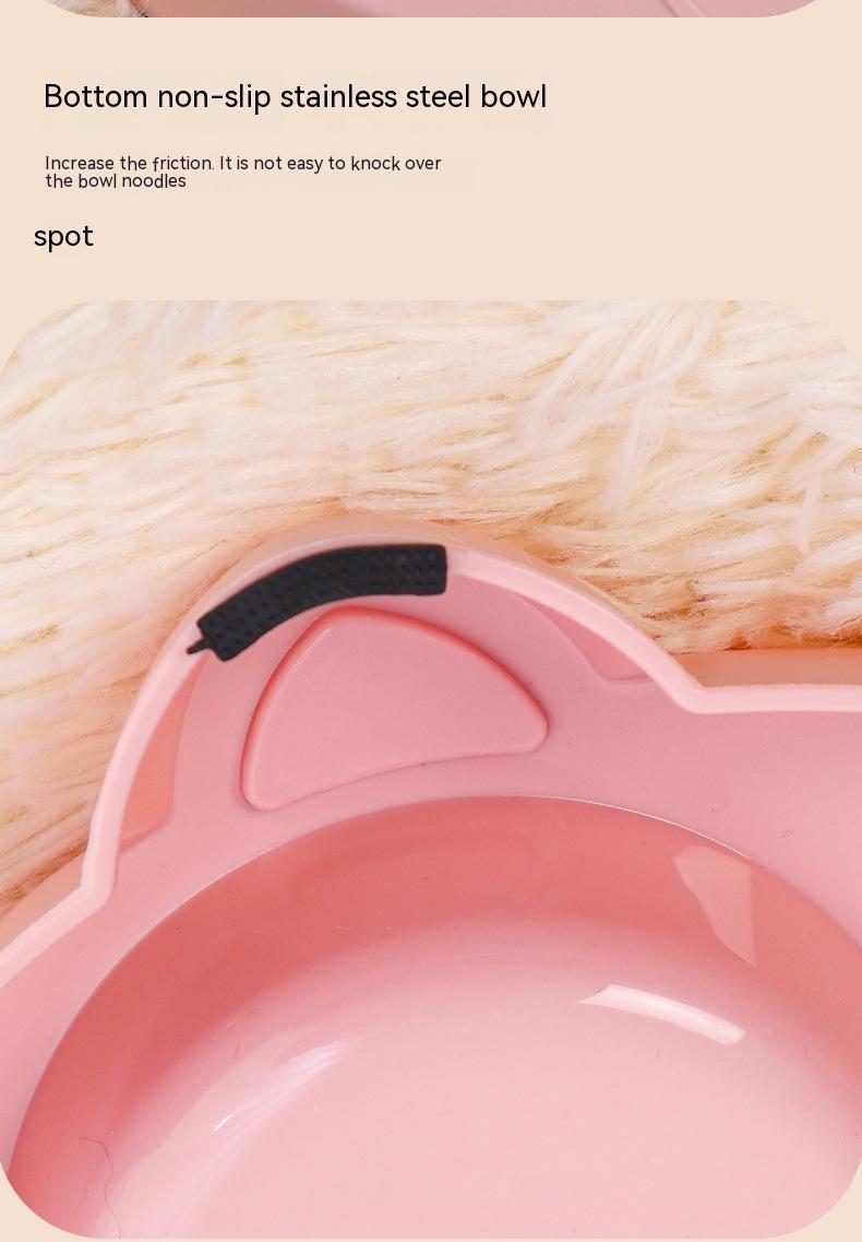 Pet Food And Water Feeding Bowl Basin Set