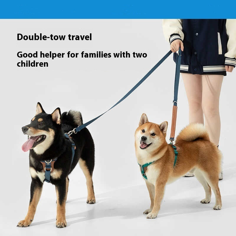 Multifunctional Pet Rope Leash With Chest Strap For Control