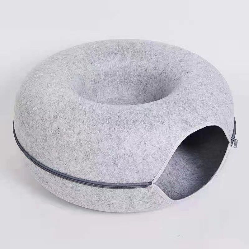 Comfortable Round Pet Bed Tunnel Cozy Resting Space
