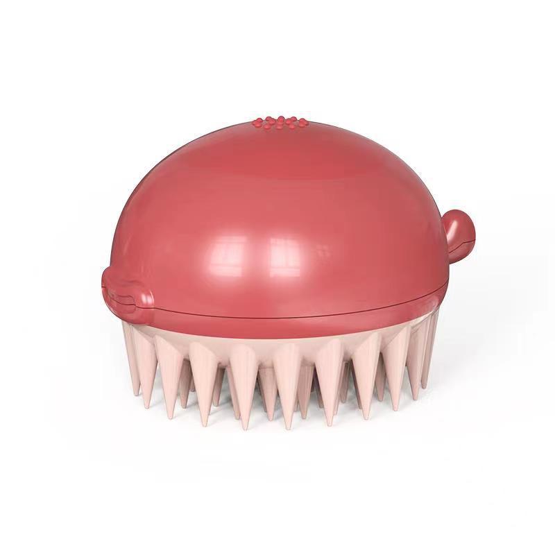 Refillable Pet Bath Gel Puffer Massage Brush Tool